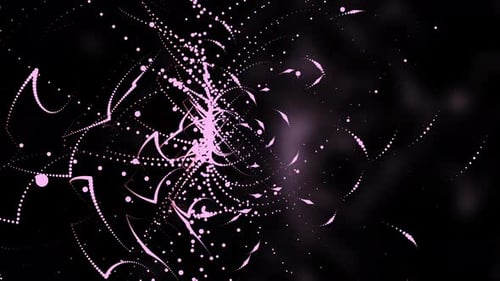 Abstract Neon Particle Curves Background 4K