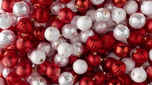 Festive Red and White Christmas Ornament Reveal