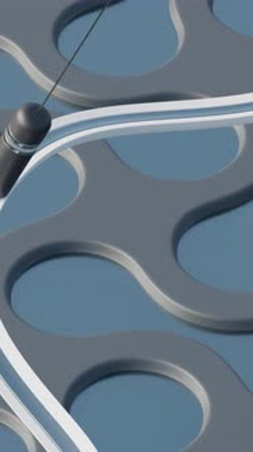 Pendulum Follows Path 3d Rendering