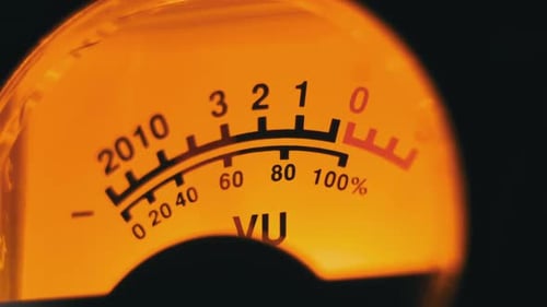 Indicador analógico de flecha redonda del nivel de señal de audio con retroiluminación amarilla