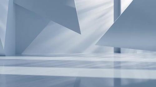 Fondo blanco de arquitectura abstracta, renderizado 3D.