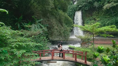 Waterfall in tropical forest