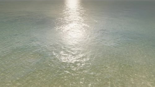 Shimmering Sun Reflection on Tranquil Ocean Water Loop