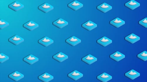 Boucle d'arrière-plan d'animation d'Icones de réseaux sociaux