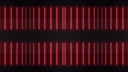 4k Abstract Red Neon Loop 3