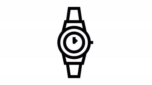 Animation mit Liniensymbol für Armbanduhren