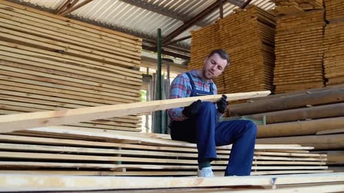 Concept Sale of Lumber Builder is Considering Wood Planks Concept Wood Processing Business Wood