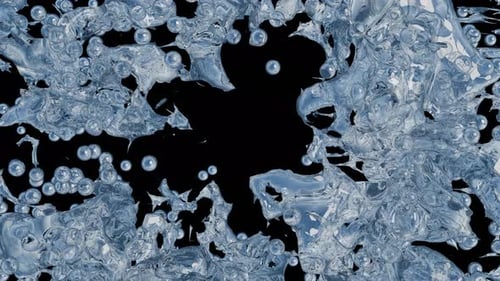 Isolated Rising Bubbles on Underwater infront of camera with Alpha Channel