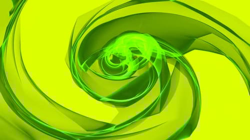 Flowing Abstract Green Swirls Background