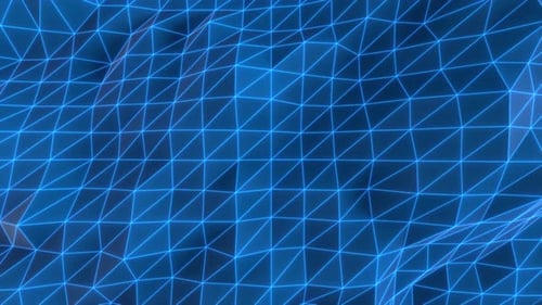 Fondo azul brillante que pulsa en el polígono