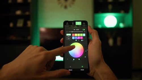 Smart Phone App Controls Color Changing Lights