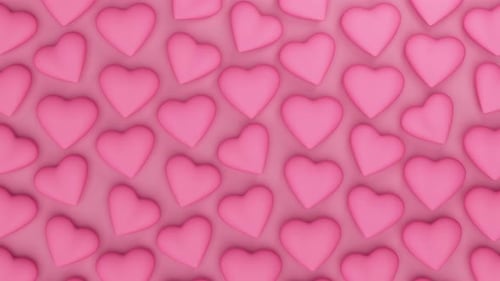 Seamless Moving Pink Hearts Background Loop