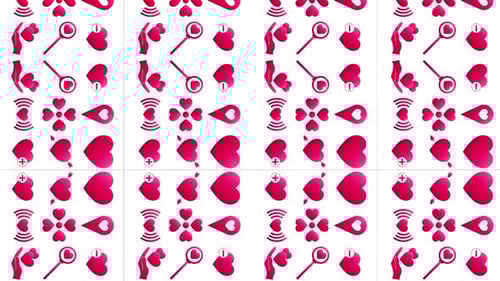 Heart Icons Loop Background