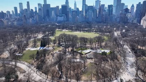Central Park At Manhattan In New York United States.