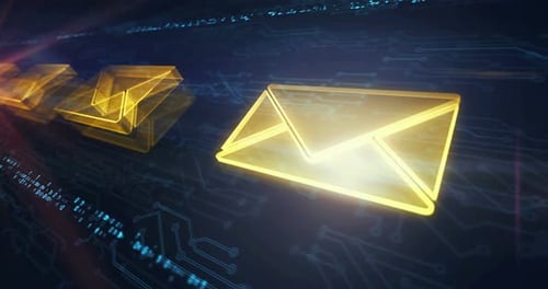 Envelope email symbols loop cyber loop concept