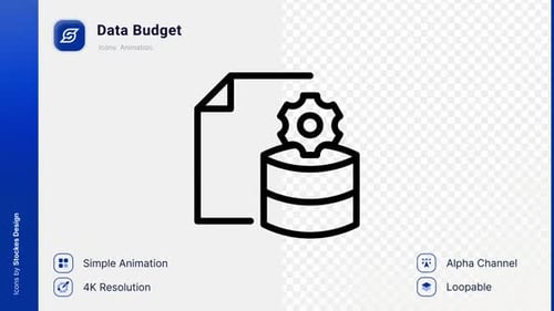 Budgetsymbol für Animationsdaten