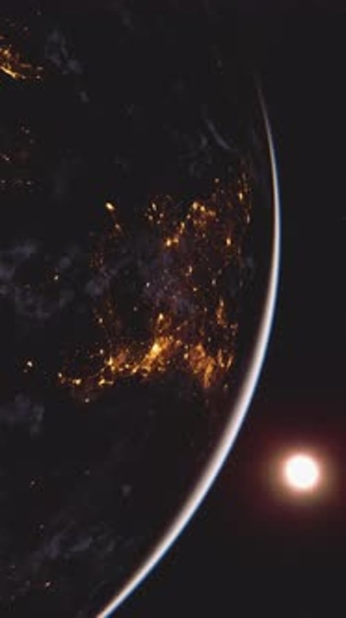 Earths Nighttime View From Space