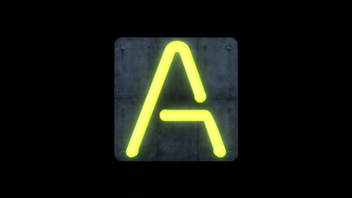 Letter A Neon Sign