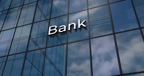 Bank glass building concept