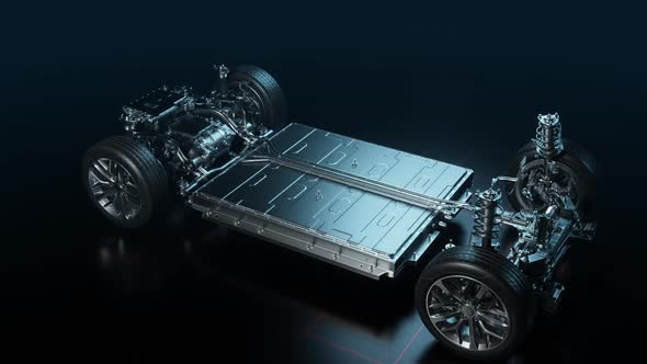 High Performance EV Powertrain Engineering Concept, Backgrounds Motion ...
