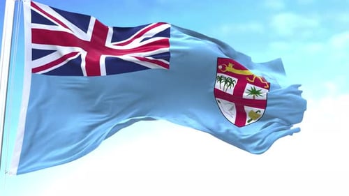 Realistic 3D Animation of Fiji Flag Waving