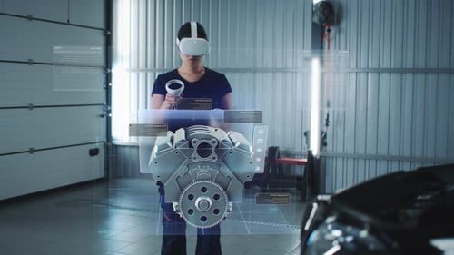 Engineer Checks the Engine