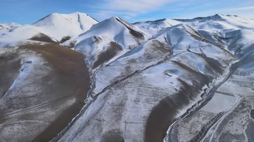 winter mountains panoramic view