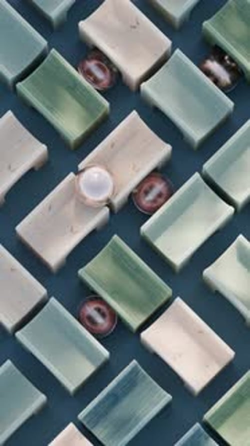 Animação 3D em loop de pontes giratórias