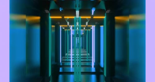 Hi Tech Style Tunnel Loop Animation
