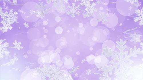 Christmas Snowflake Background Pink Loop V4