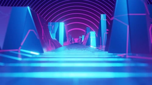 Retro wave Event Concert Stage design Editors and VJs Retrowave