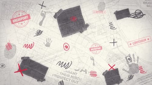 Detective Investigation Board Grunge Style Animation