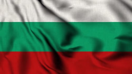 Bulgarian Flag Waving Seamless Loop Animation