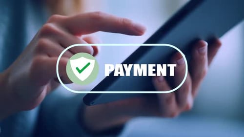 Modern Secure Payment Icon Reveal Animation