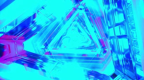 Infinite Neon Tunnel Background