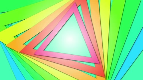Abstract Triangle Color Changing Motion Design Background, Vj Loop Animation Of Disco Dancing Backgr