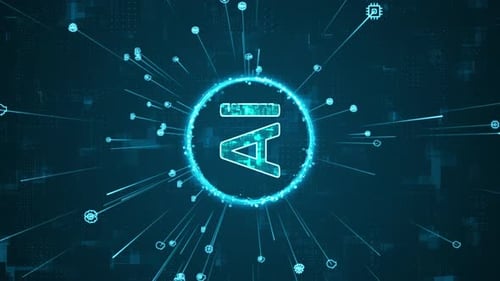 AI Digital Network Connectivity Reveal with Futuristic Glowing Lines