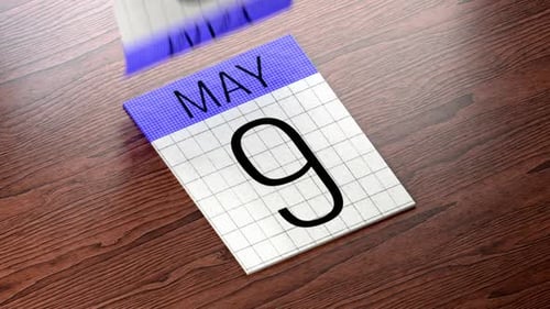 May Calendar Page Flipping Timelapse