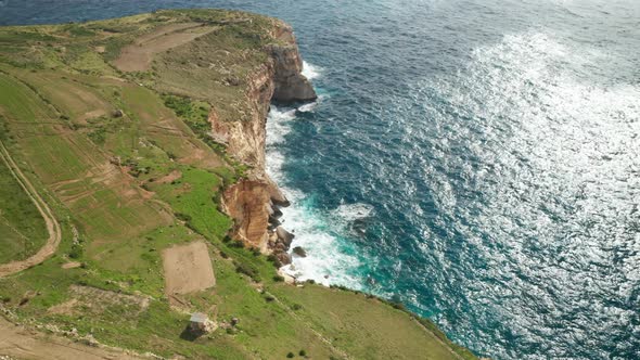 AERIAL: Ta Cenc Cliffs is a 20 ha Linear Strip of Cliffed Coastline at ...