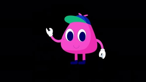 Pink Character On Alpha Channel 4K