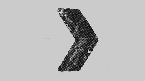 Distressed Halftone Chevron Glitch Transition
