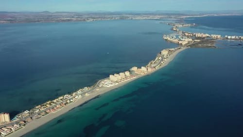 Aerial view of La Manga del Mar Menor