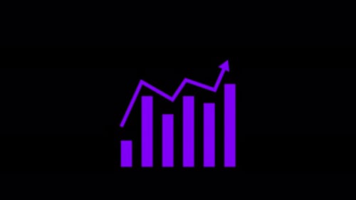 Animated Bar Chart and Line Graph Showing Business Growth