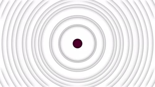 Minimalist Expanding White Concentric Circles Background Animation