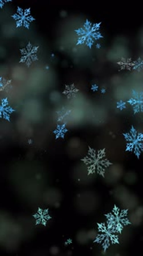 Vertical Snowflake Background 4K
