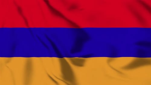 Waving Armenian Flag Seamless Loop Background