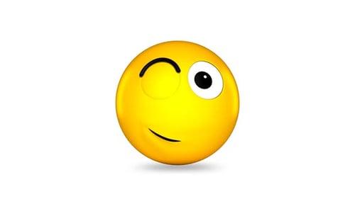 3D Animated Winking Emoji Character Loop