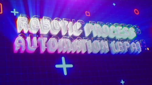 Futuristic Neon Text Reveal for Robotic Process Automation
