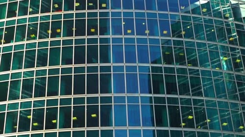 Business City Skyscraper Office Background Revolving Buildings of Economic Financial Center