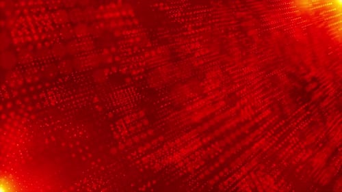 Abstract Red Glowing Particle Field Motion Background Loop